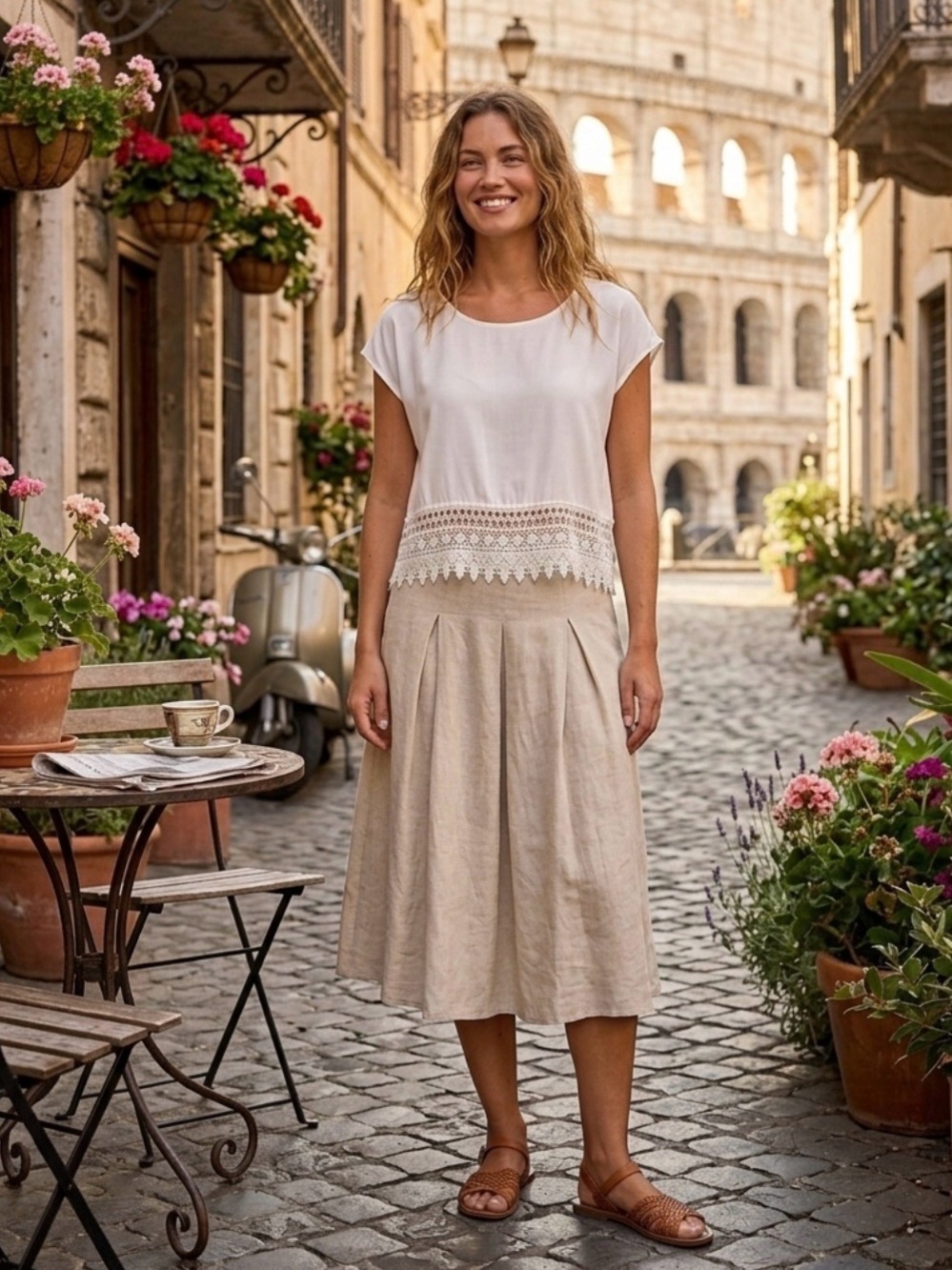 White Crop Women’s Top - Picture 2 of 6